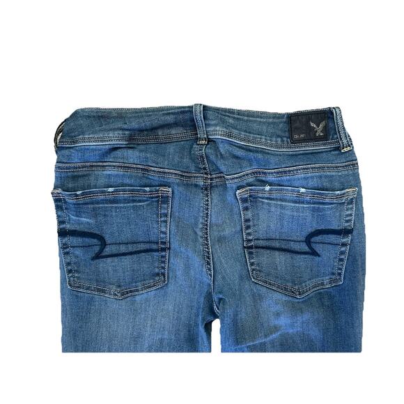 Y2K American Eagle Flare Bootcut Kickboot Stretch Denim Jeans Low Rise 6 Short - Picture 8 of 8